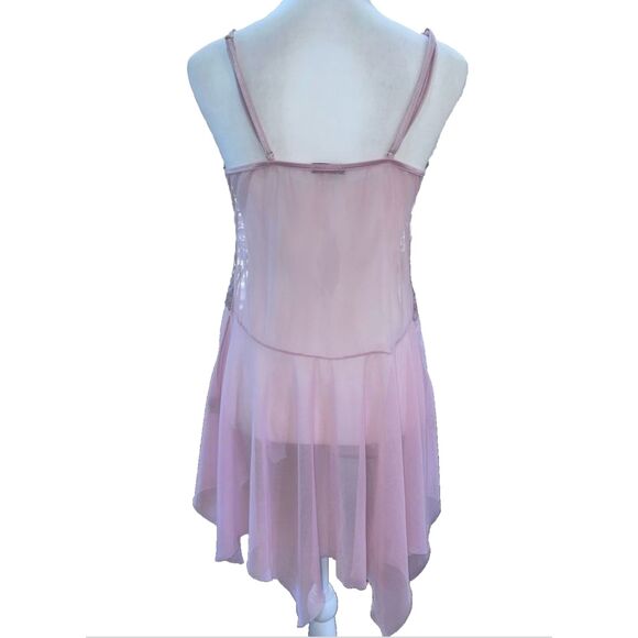 Avidlove Lace Mesh Babydoll Chemise XL Romantic Sheer V-Neck Lingerie Nightie - Picture 3 of 10